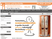 Tablet Screenshot of kerzenundgeschenke.de